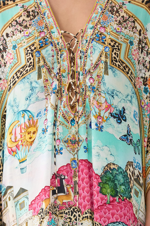 SHORT LACE UP KAFTAN