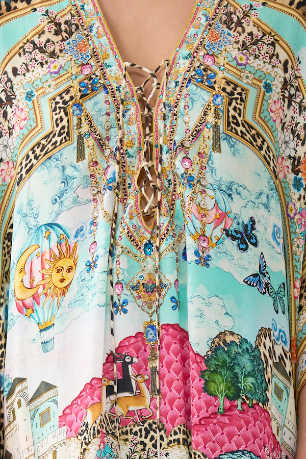 SHORT LACE UP KAFTAN