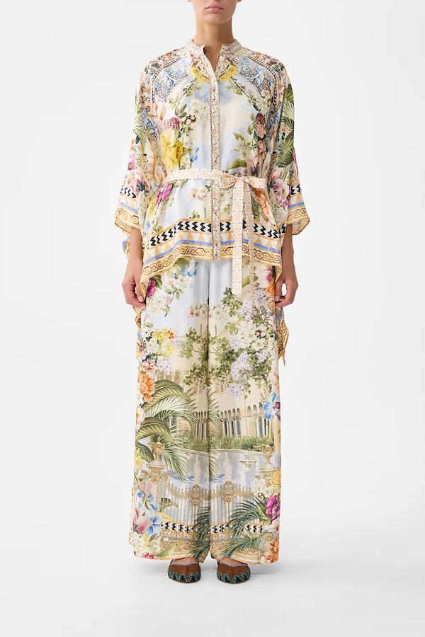 BUTTON THROUGH SCARF BLOUSE