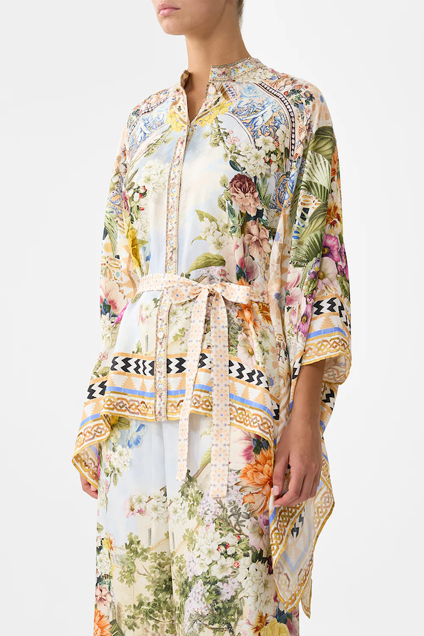 BUTTON THROUGH SCARF BLOUSE