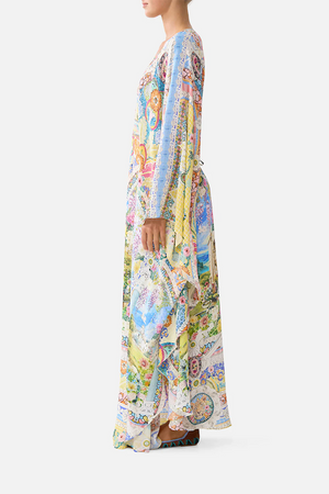 LONG KAFTAN WITH WAIST DETAIL