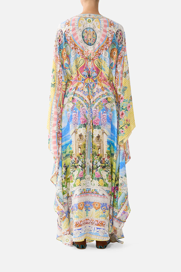 LONG KAFTAN WITH WAIST DETAIL