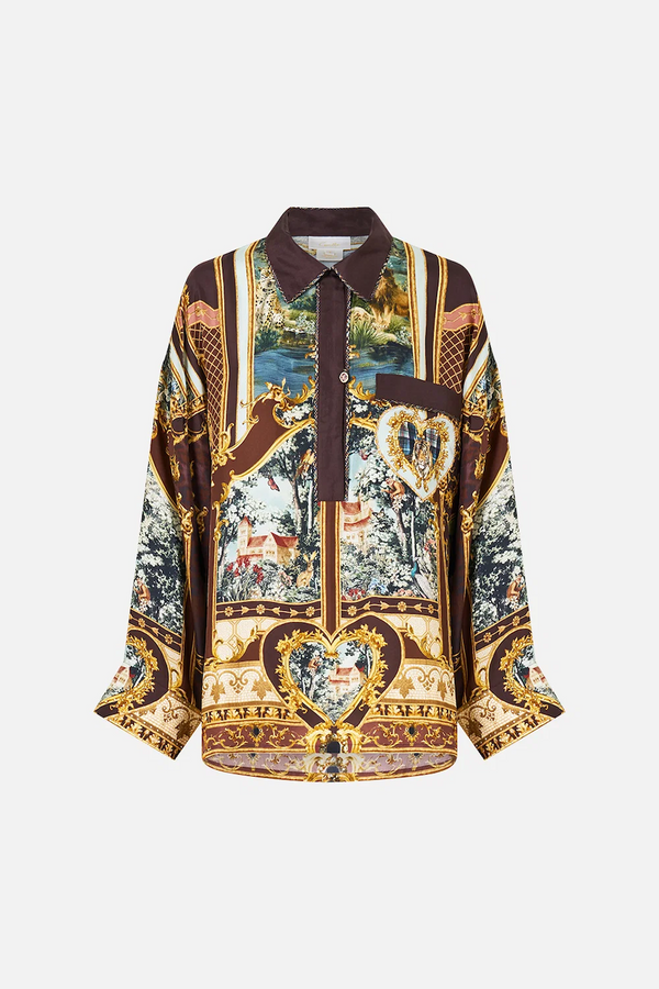 RELAXED COLLARED SHIRT WITH POCKET