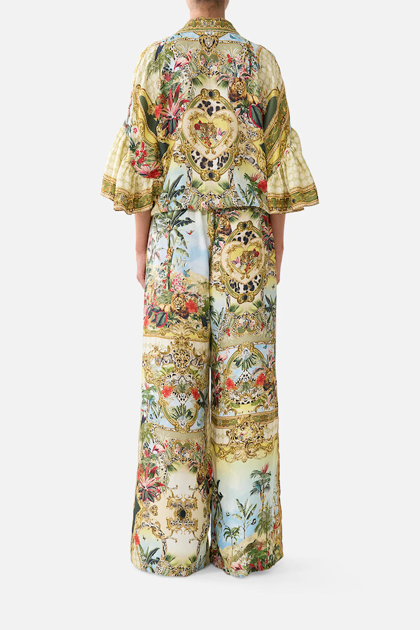 WIDE LEG TROUSER WITH FRONT POCKETS