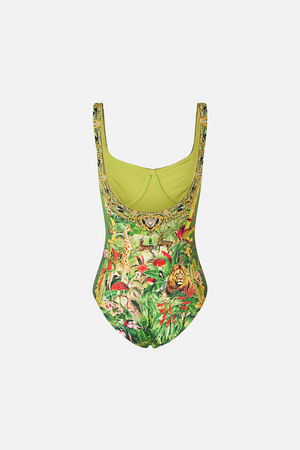 UNDERWIRE SQUARE NECK ONE PIECE WITH SCOOP BACK