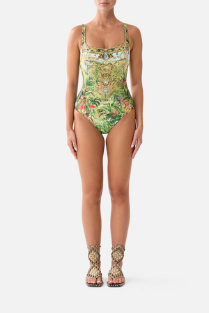 UNDERWIRE SQUARE NECK ONE PIECE WITH SCOOP BACK