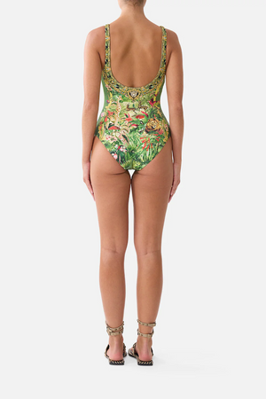 UNDERWIRE SQUARE NECK ONE PIECE WITH SCOOP BACK