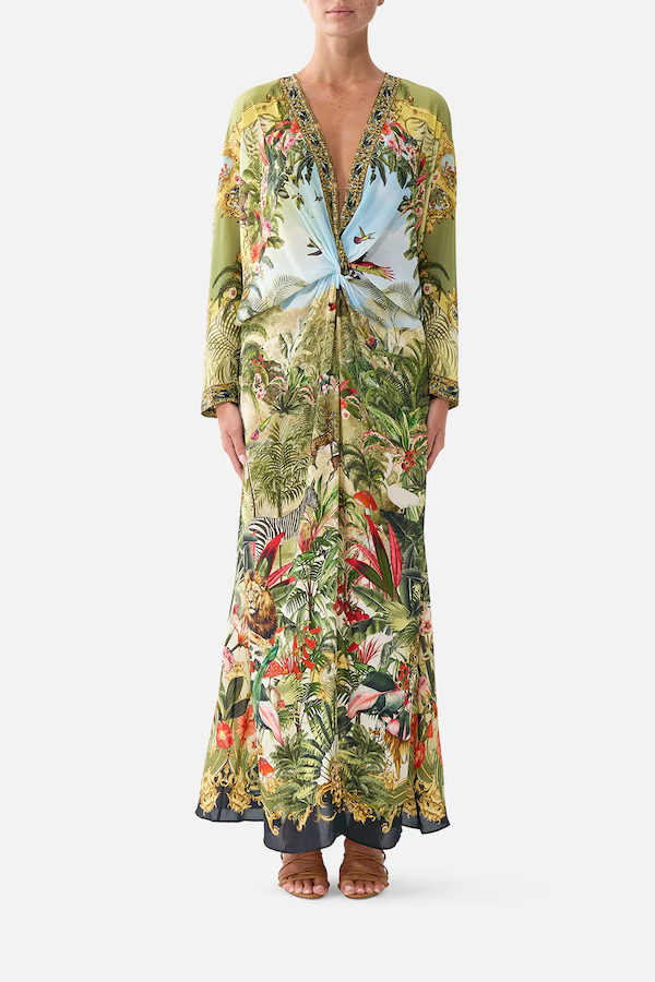 TWIST FRONT BATWING DRESS