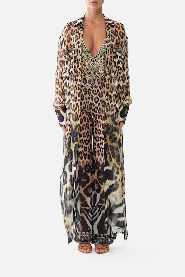 BUTTON FRONT LONG DRESS