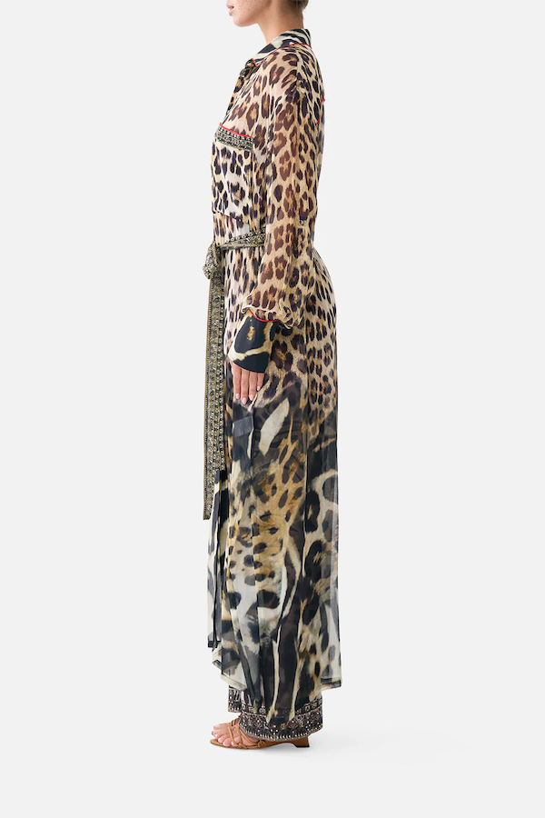BUTTON FRONT LONG DRESS