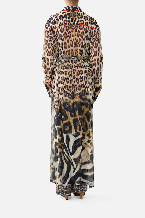 BUTTON FRONT LONG DRESS