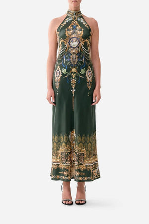 HIGH NECK BIAS DRESS