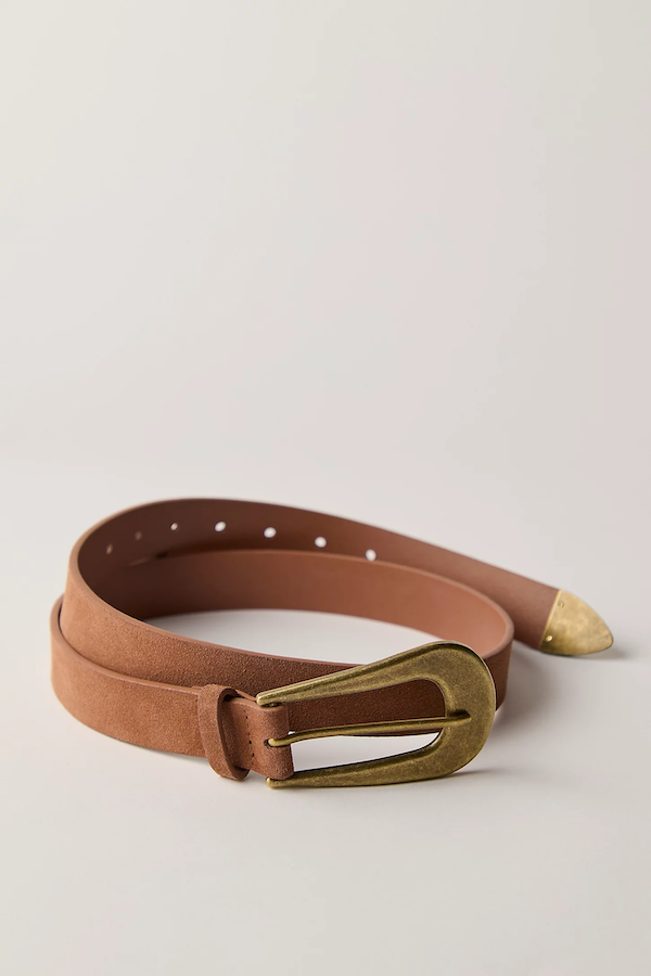 CANNON SUEDE BELT - COGNAC