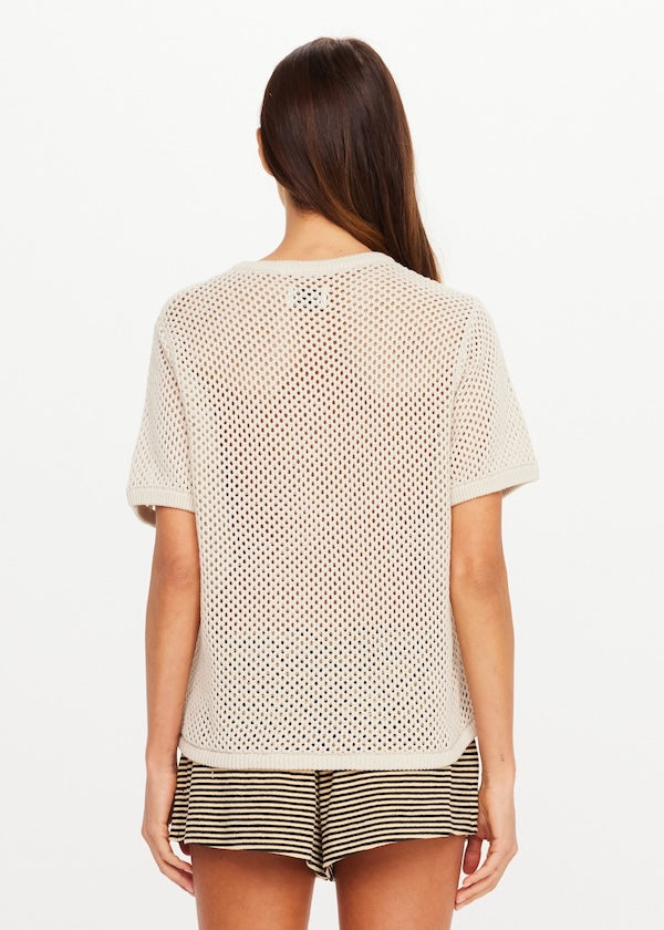 KNIT CASEY TEE - CREAM