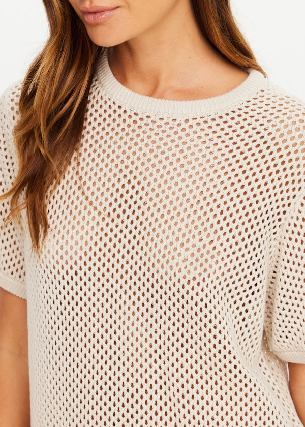 KNIT CASEY TEE - CREAM