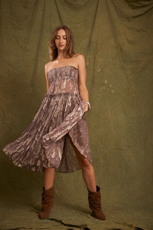 COLLECTOR ASA SHIRRED MAXI SKIRT