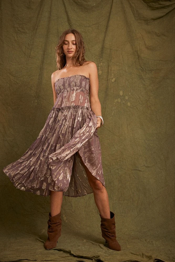 COLLECTOR ASA SHIRRED MAXI SKIRT