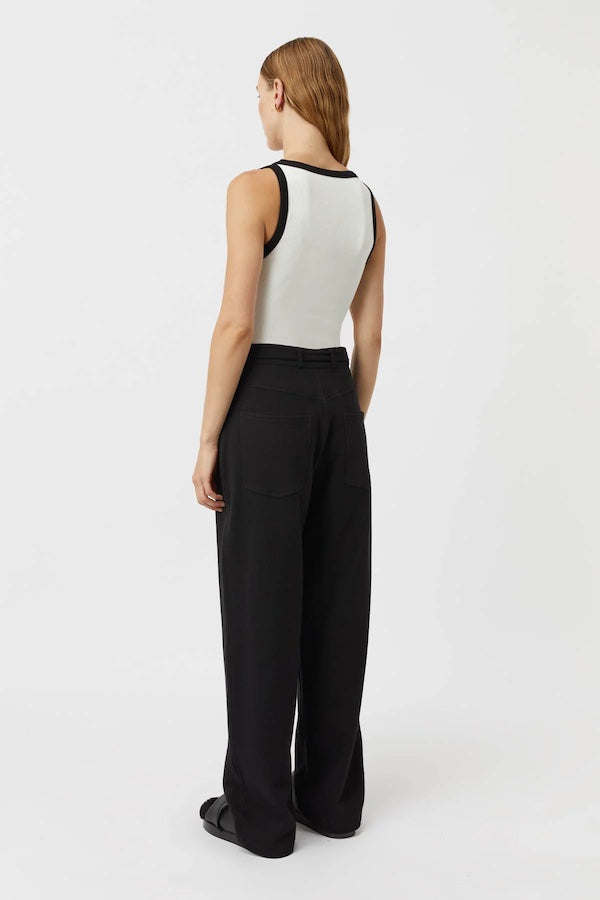 NORA CONTRAST BIND SCOOP NECK TANK