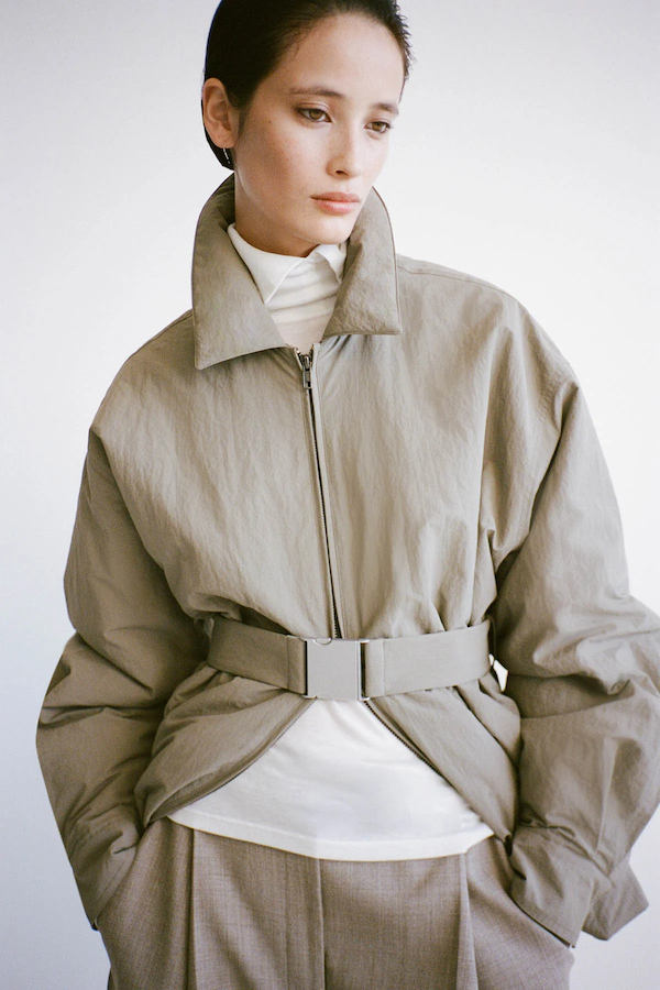 MANON PADDED BELTED JACKET - CLAY