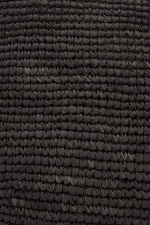 AMIR STRAW TOTE - BLACK