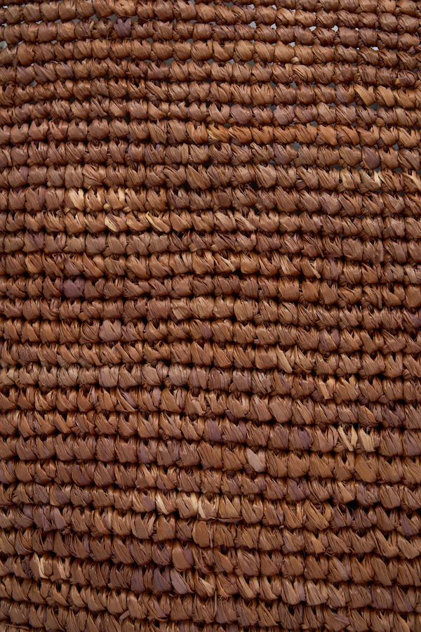 AMIR STRAW TOTE - CHOCOLATE