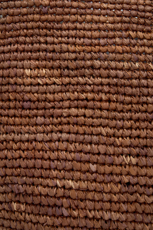 AMIR STRAW TOTE - CHOCOLATE