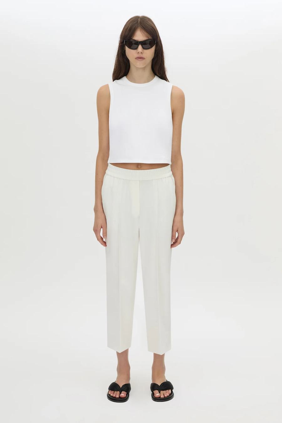 ARLOWE CROP PANT - WHITE