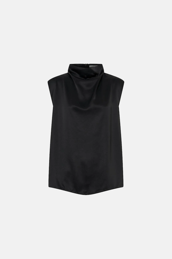 AVIANA SHELL TOP - BLACK
