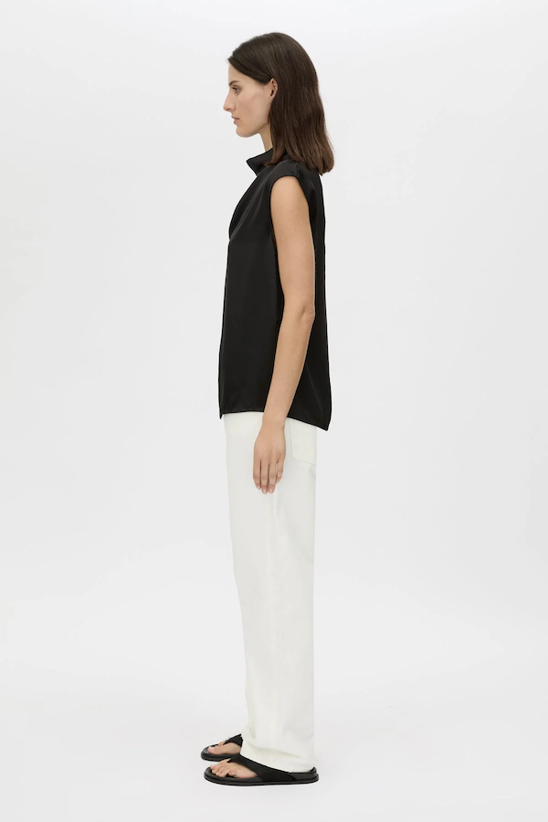AVIANA SHELL TOP - BLACK