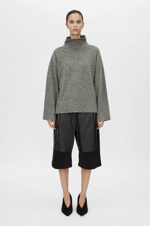 BRECCIA WOOL KNIT SWEATER - KHAKI TWILL