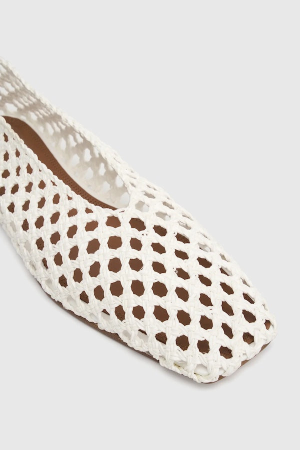 CHRISTINE BRAIDED FLAT - IVORY