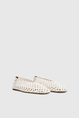 CHRISTINE BRAIDED FLAT - IVORY