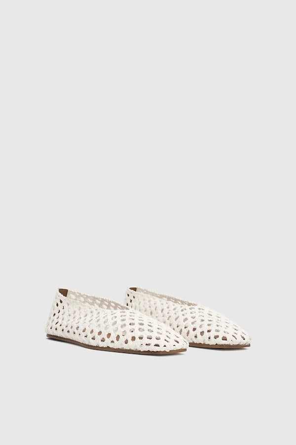 CHRISTINE BRAIDED FLAT - IVORY