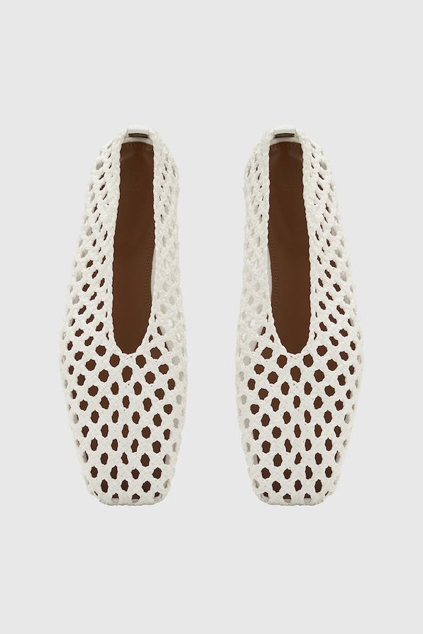 CHRISTINE BRAIDED FLAT - IVORY