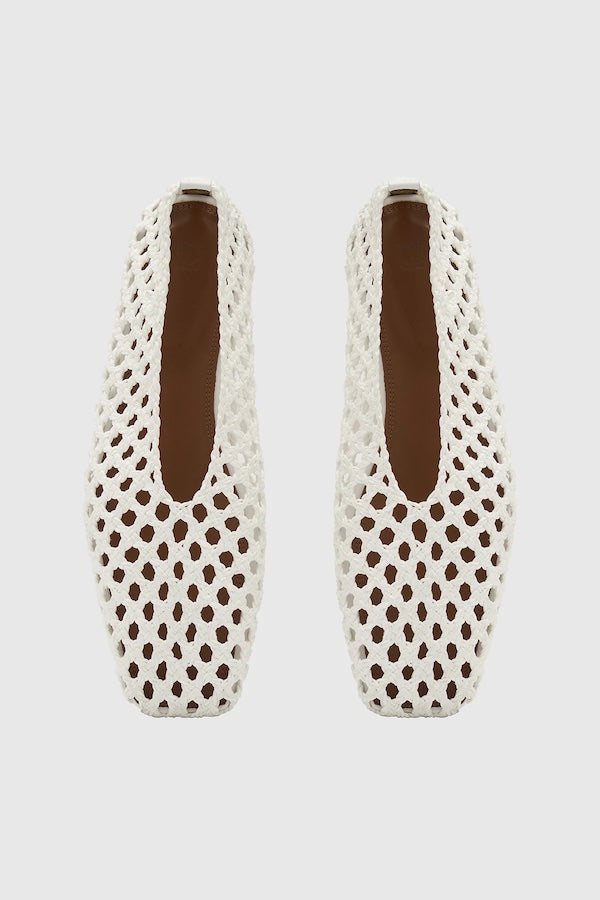 CHRISTINE BRAIDED FLAT - IVORY