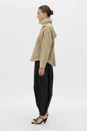 EIRA HEAVY JERSEY HOODED PULLOVER - OYSTER