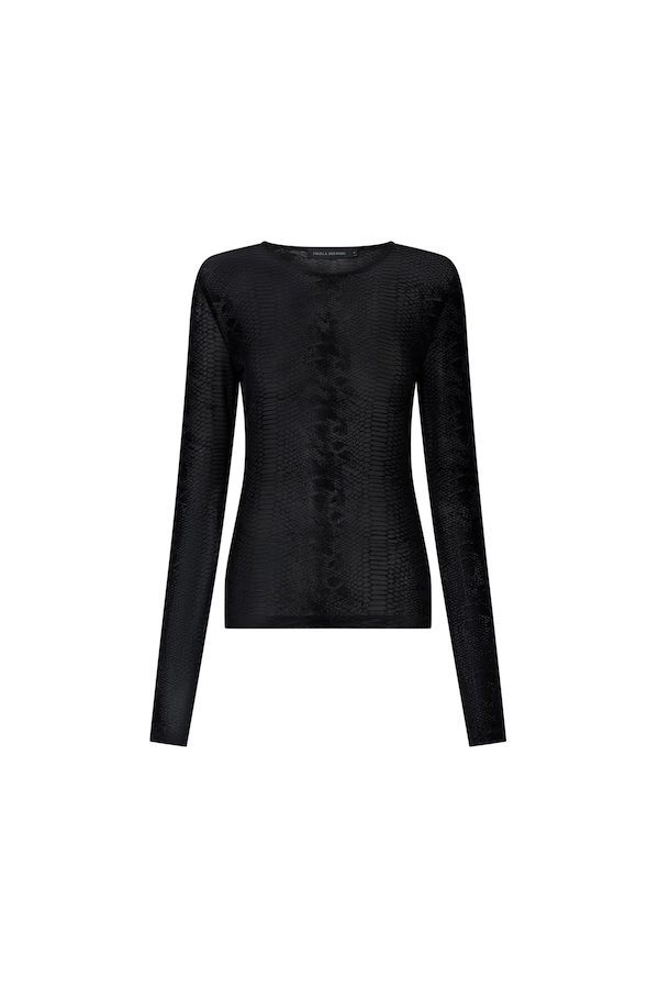 FIGUE LONG SLEEVE TOP - SLATE