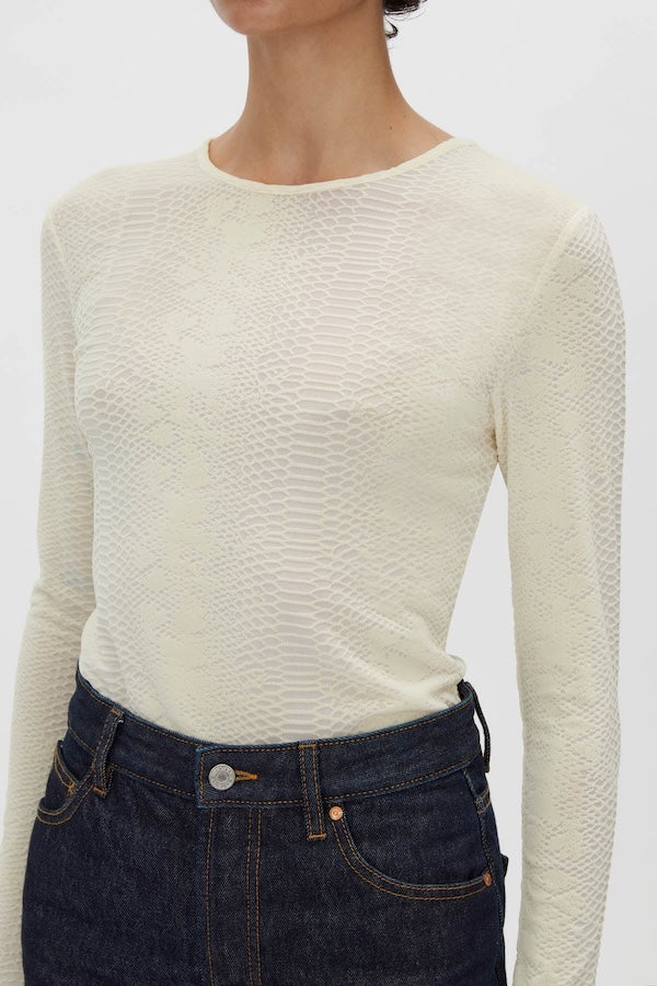 FIGUE LONG SLEEVE TOP - IVORY