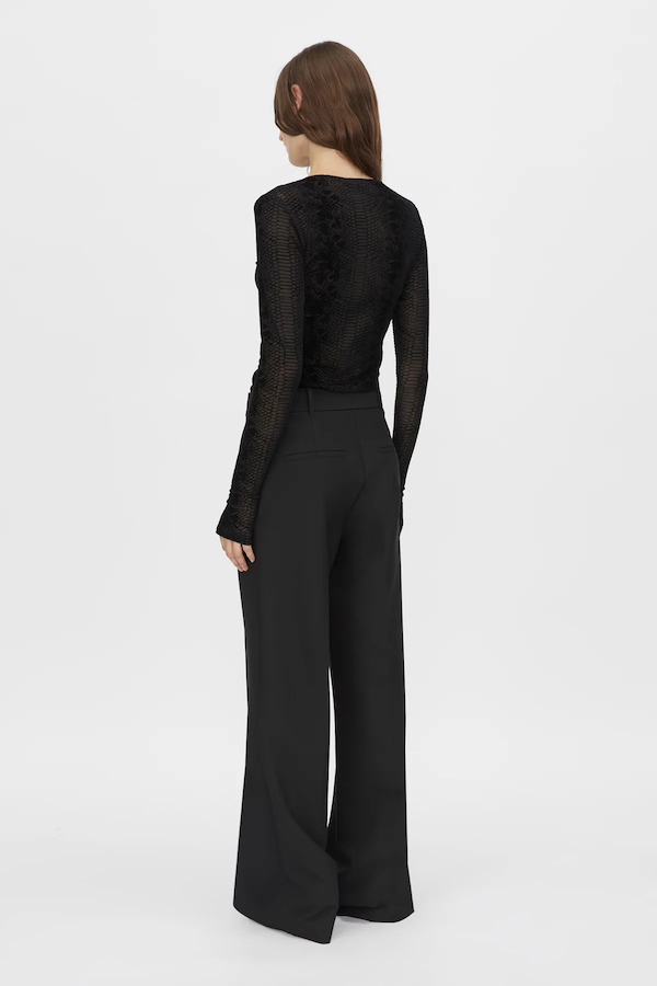FIGUE LONG SLEEVE TOP - SLATE