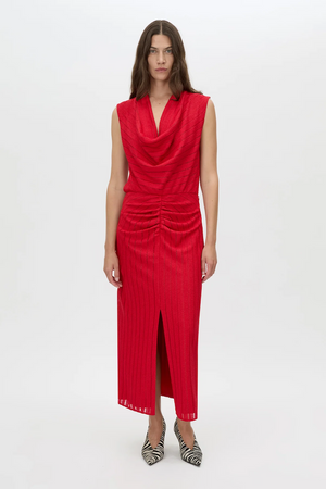 IMARA MIDI DRESS - GARNET