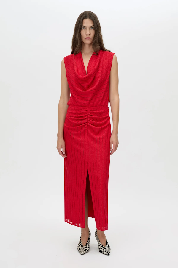 IMARA MIDI DRESS - GARNET