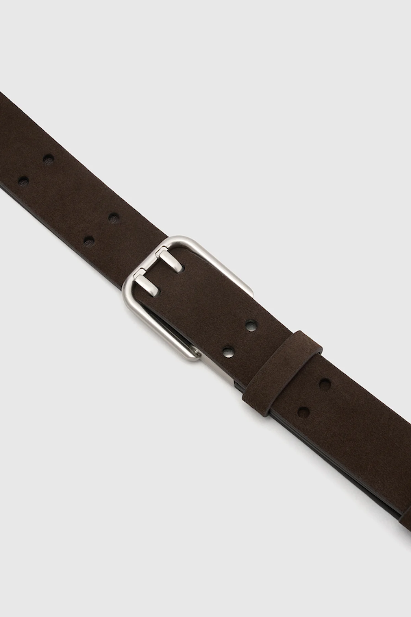 LANDON SEUDE BELT - CHOCOLATE