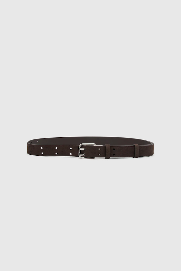 LANDON SEUDE BELT - CHOCOLATE