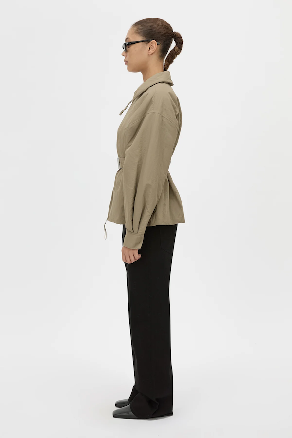 MANON PADDED BELTED JACKET - CLAY