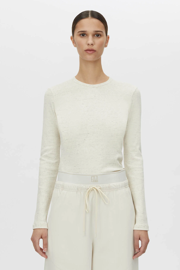 CELLA MONOGRAM ELASTIC PANT - BONE