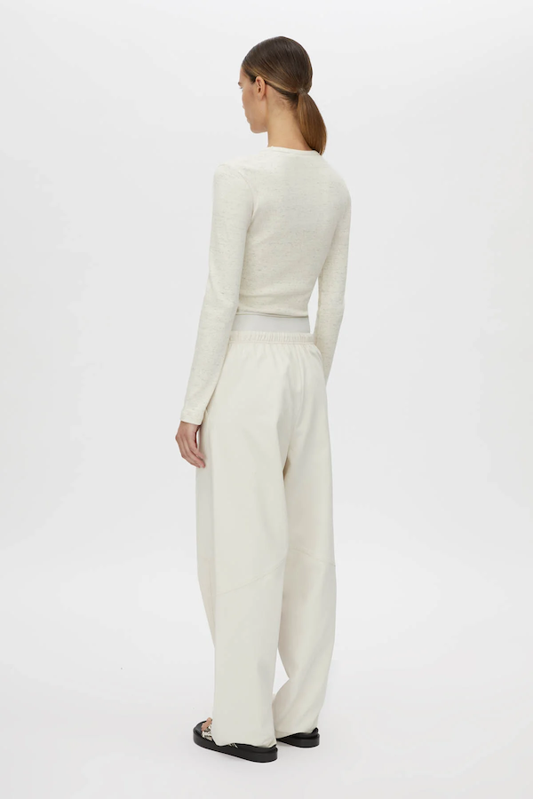 CELLA MONOGRAM ELASTIC PANT - BONE