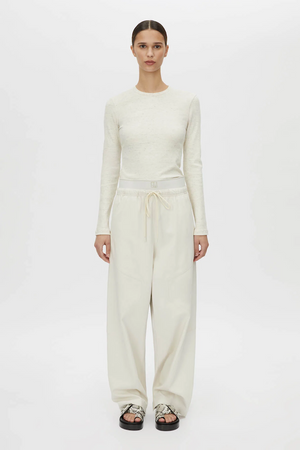 CELLA MONOGRAM ELASTIC PANT - BONE