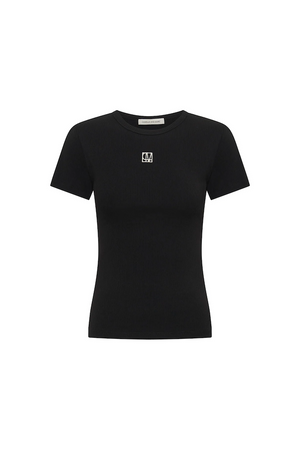 NORA FITTED TEE - BLACK