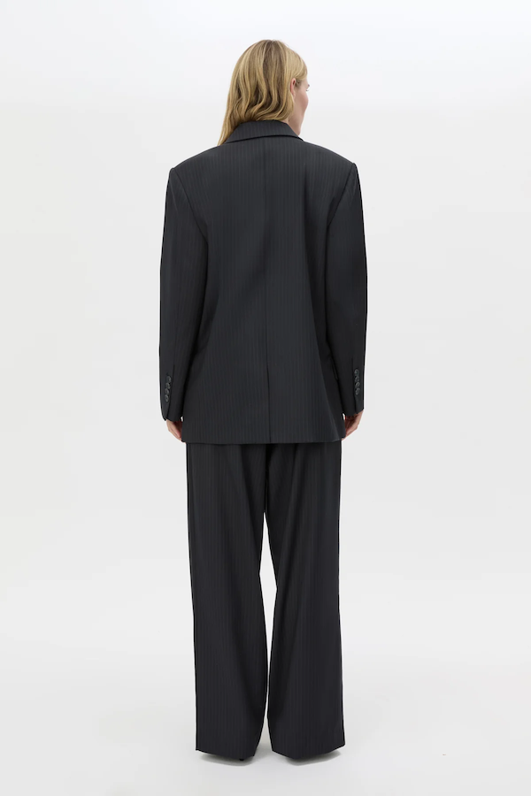 ORBAN OVERSIZED BLAZER - NAVY PINSTRIPE