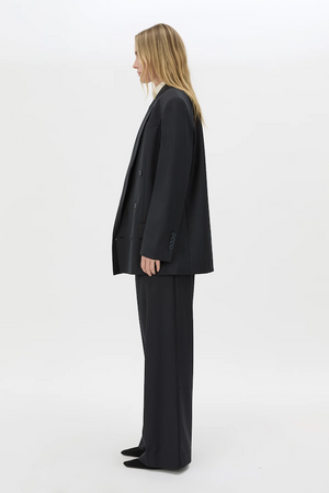 ORBAN OVERSIZED BLAZER - NAVY PINSTRIPE